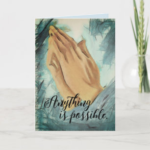 Gebet Hände geklappte Grußkarte Karte