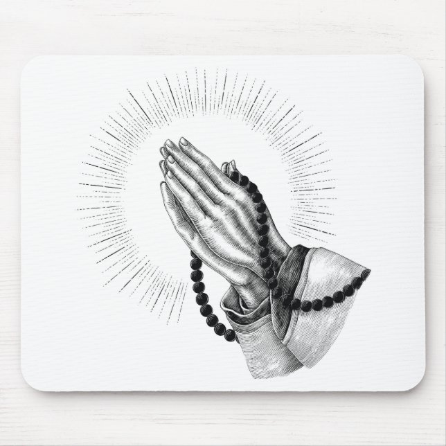 Gebet Hände Mousepad (Vorne)