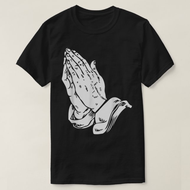 Gebet Hände T Shirt Cool Christlich religiös Je (Design vorne)