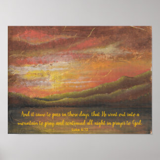 Gebet in den Bergen Poster