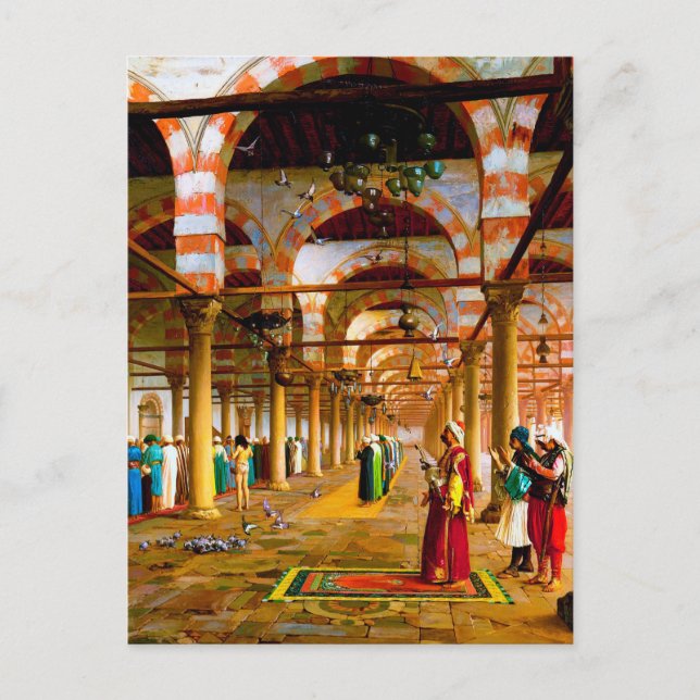 Gebet in der Moschee (1871) Postkarte (Vorderseite)