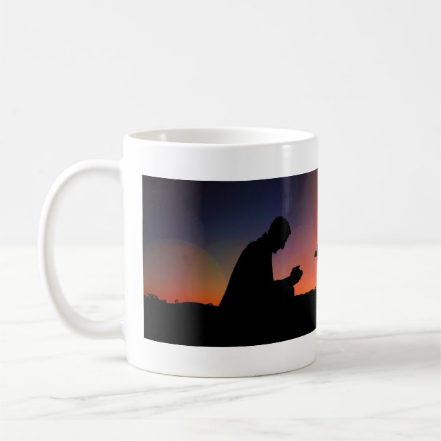 Gebet in Golgotha Kaffeetasse (Links)