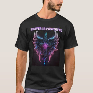 Gebet ist mächtig Angel Wings Cross Jesus Christus T-Shirt