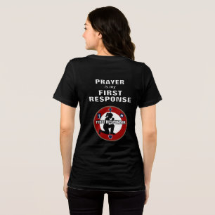 Gebet ist meine erste Reaktion Erste-Hilfe-Leisten Tri-Blend Shirt
