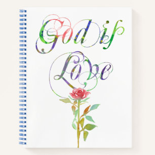 Gebet Journal Blume Gott ist Liebe Personalisiert Notizbuch
