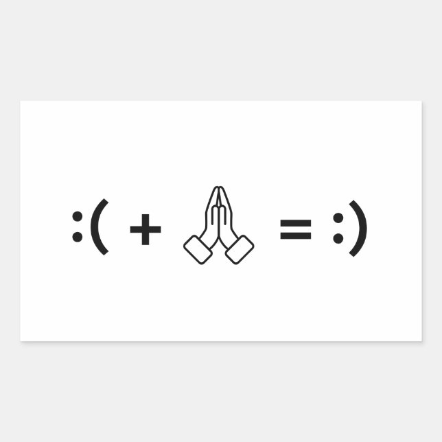 Gebet kann meine Stimmung verändern - Christlicher Rechteckiger Aufkleber (Vorderseite)