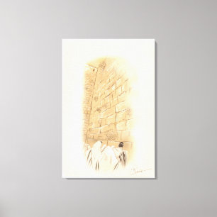 "Gebet" Kotel Alte Stadt Jerusalem Israel Art Pain Leinwanddruck