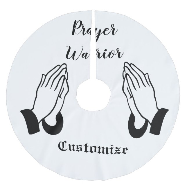 Gebet-Krieger Gebet Thunder_Cove Polyester Weihnachtsbaumdecke (Vorderseite)