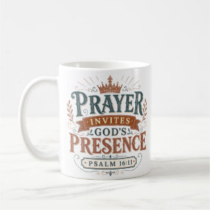 Gebet lädt Gottes Gegenwart ein Christlicher Spruc Kaffeetasse