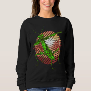 Gebet Mantis Retro Modern Green Insect Bug Sweatshirt