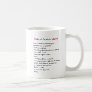 Gebet nach St Michael "in der lateinischen" Kaffeetasse