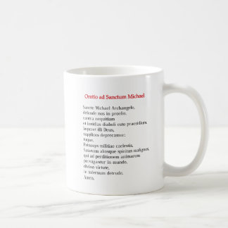 Gebet nach St Michael "in der lateinischen" Kaffeetasse