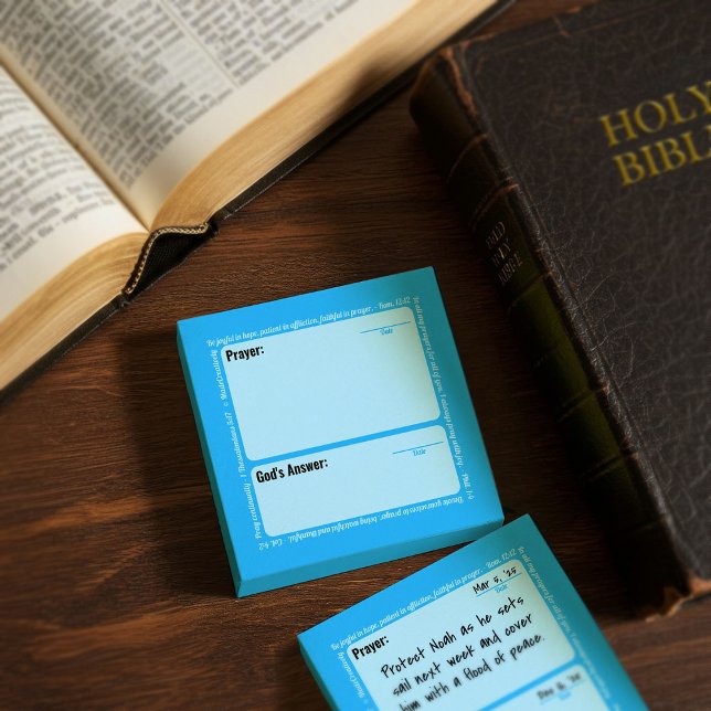 Gebet-Nachhinweise (blau) Post-it Klebezettel (Von Creator hochgeladen)