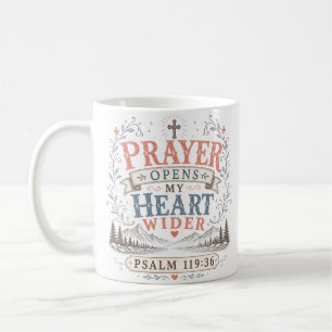 Gebet öffnet mein Herz weiter Christlicher Glauben Kaffeetasse