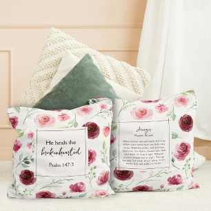Gebet Pillow Psalm 147:3 Keepake Glaubensgeschenk Kissen