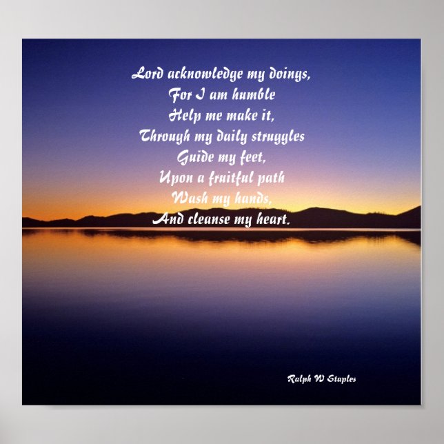 Gebet-Plakate Poster (Vorne)