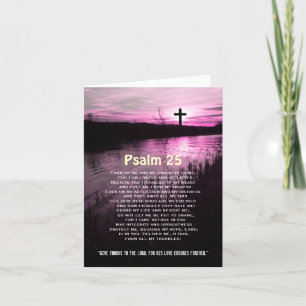 Gebet, Psalm 25 personalisierte christliche Karte