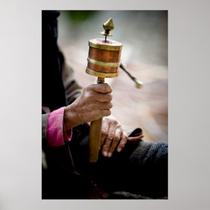 Gebet-Rad, Ladakh, Kaschmir Poster
