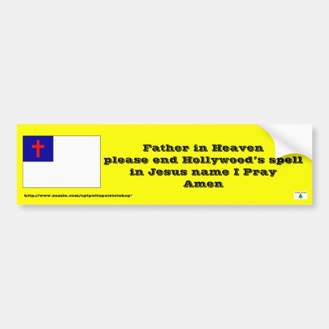Gebet um Hollywoods Zauber zu beenden Autoaufkleber (Vorne)