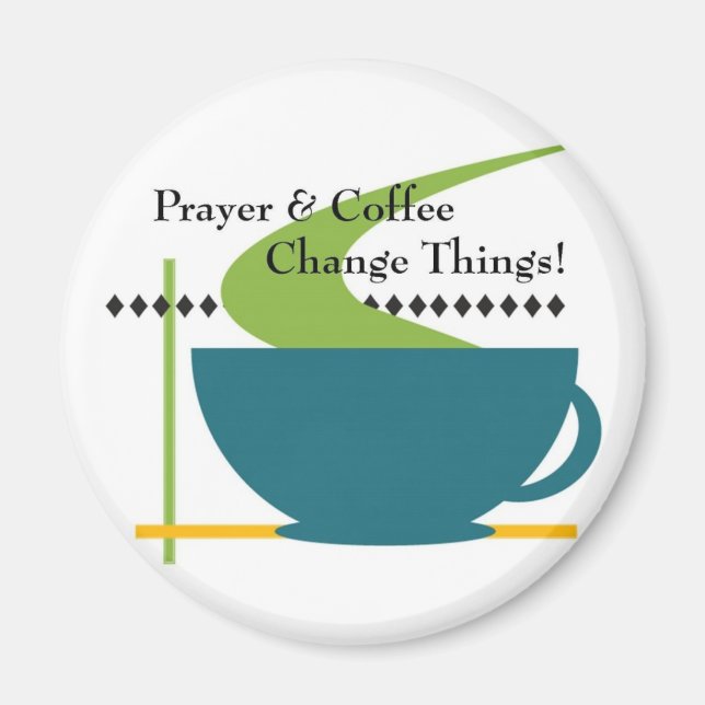 Gebet und Kaffeemagnet Magnet (Vorne)