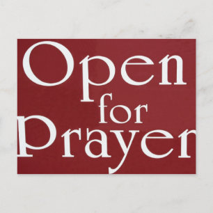 Gebet-Unterschrift offen Postkarte
