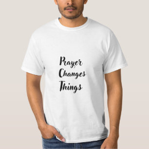 Gebet verändert Dinge Christliche Typografie Gesta T-Shirt