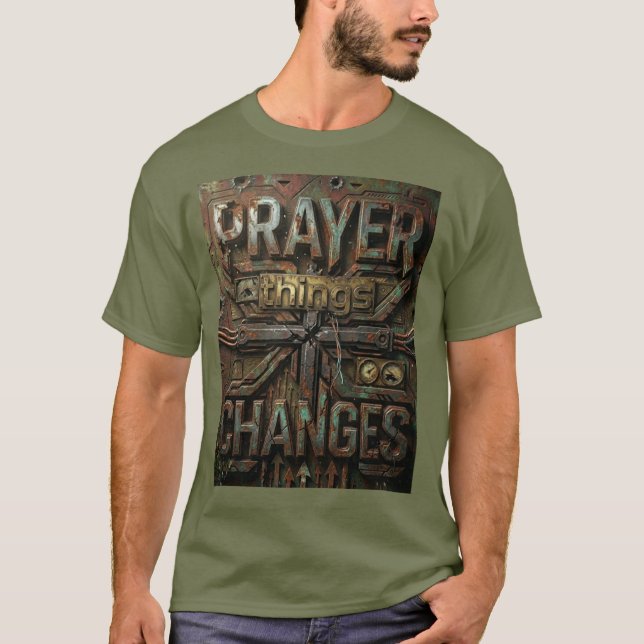 Gebet verändert Dinge – Industrial Metal T-Shirt (Vorderseite)
