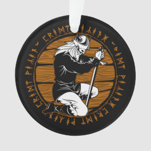 Gebet Viking Warrior Runes Christmas Ornament