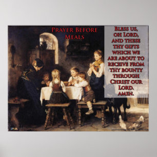 Gebet vor den Mahlzeiten Poster