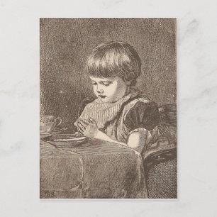 Gebet vor der Mahlzeit Postkarte