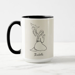 Gebet-Warrior-Design & Kundenname Tasse
