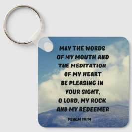 Gebet zu Alway Bitte Gott Psalm 19:14 Bibel Verse Schlüsselanhänger