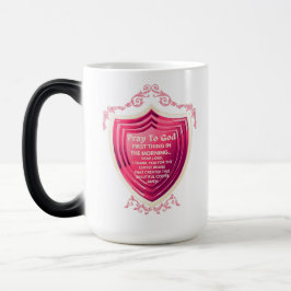 Gebet zu Gott Candy Apple Pink Design Morph Tasse