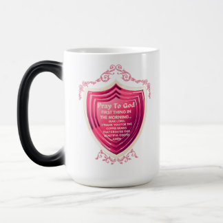 Gebet zu Gott Candy Apple Pink Design Morph Tasse