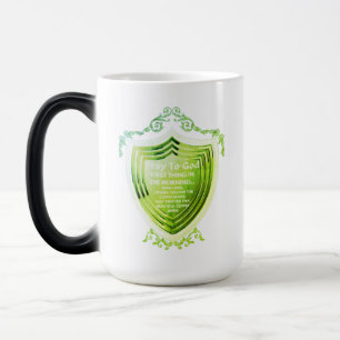Gebet zu Gott Gold Design Morph Tasse