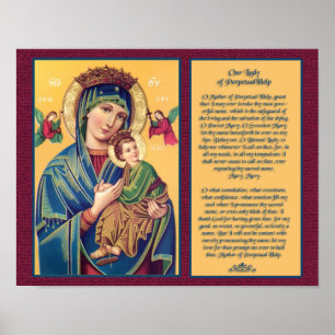 Gebet zu unserer Dame des Perpetual Prayer. Poster