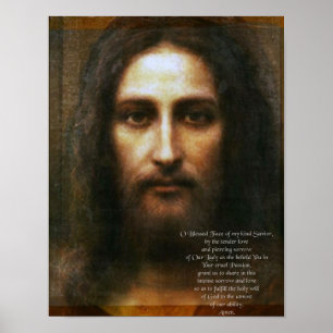 Gebet zum Heiligen Gesicht Jesu. Poster