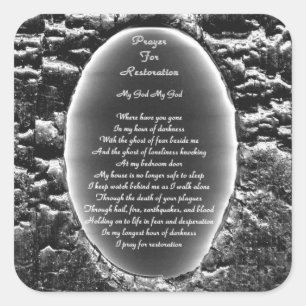 Gebet zur Restaurierung Quadratischer Aufkleber