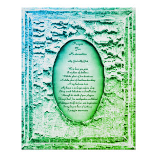 Gebet zur Wiederherstellung Poster