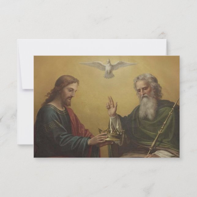 Gebete auf die Dreifaltigkeitskarte (Vorderseite)