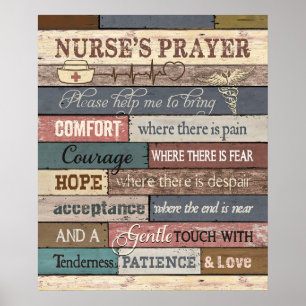 Gebete der Krankenschwester Inspiration und Motivi Poster