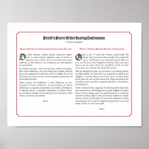 Gebete des Priesters vor dem Geständnis Poster