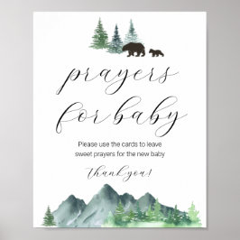 Gebete für Baby Pedestal-Zeichen Poster