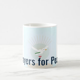 Gebete für den Frieden Kaffeetasse Bearbeitbare Na