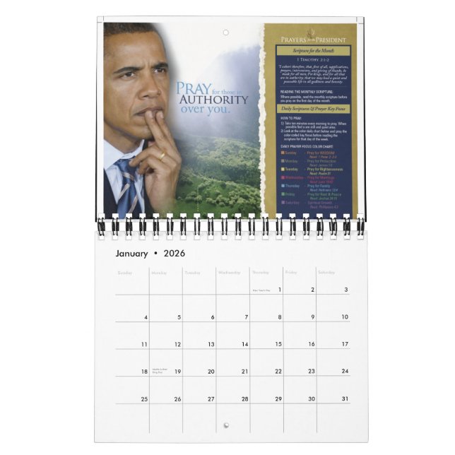 Gebete für den Präsidenten Calendar Kalender (Jan 2026)