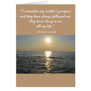 Gebete Lincoln Quote Sympathy Card