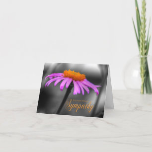 Gebete und Beileid Lila Orangenblume Karte