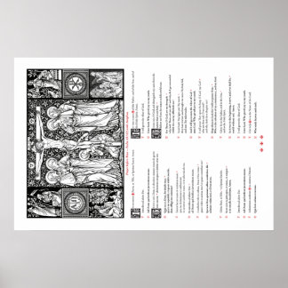 Gebete vor dem Massenplakat (lateinisch und englis Poster