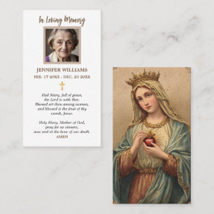 Gebetkarten Heiliges Herz Maria Vintage Religiös Visitenkarte