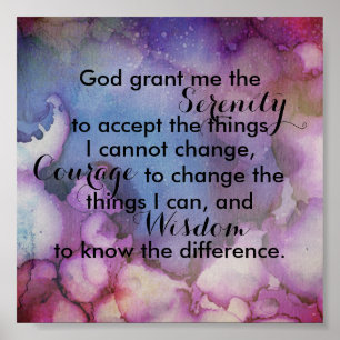 Gebetposter der Stille zitieren abstrakte Aquarell Poster